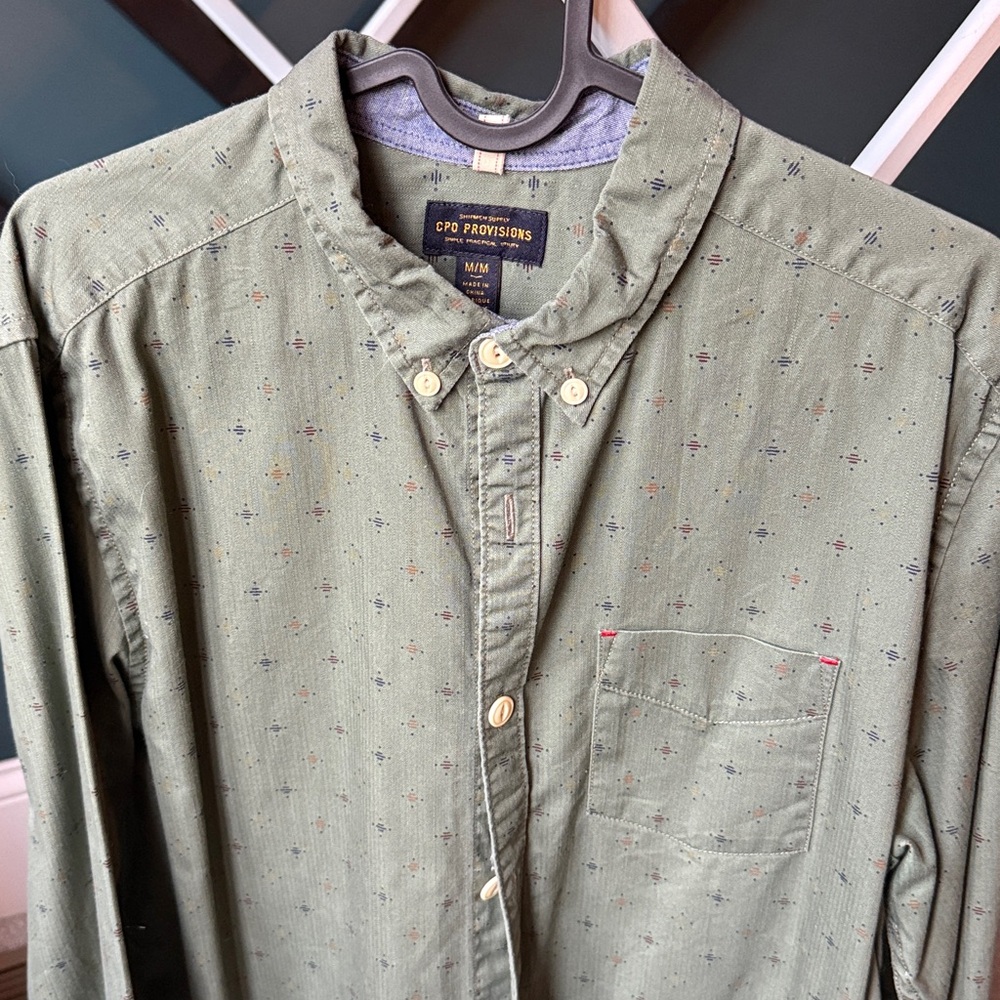 CPO Provisions UO URBAN OUTFITTERS Pendleton Green Patterned Shirt